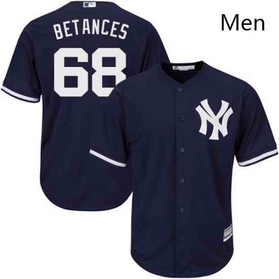 Mens Majestic New York Yankees 68 Dellin Betances Replica Navy Blue Alternate MLB Jersey